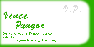 vince pungor business card